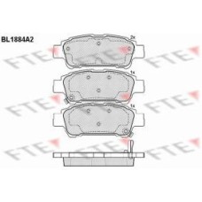 FTE BL1884A2 Brake Pads for Toyota Alphard/Avesis Verso/Isis/Estima/Ipsum/Picinic/Noah/NAV1/Previa/Sienna/Townace/Voxy- Rear Axle