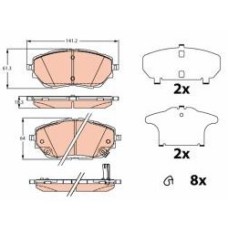 TRW GDB2290 Brake Pads for Toyota CHR & Corolla