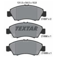 Textar 2169701 Brake Pads for Honda Civic, CRX, Jazz, Logo & Brio - Front Axle