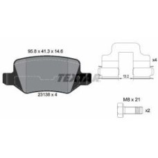 Textar 2313805 Brake Pads for A-Class (W169) & B-Class(W245) - Rear Axle