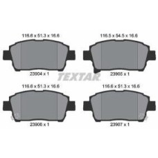 Textar 2390401 Brake Pads for Toyota bB i,  MR2, Prius & Geely Vision - Front Axle