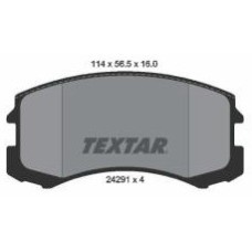 Textar 2429101 Brake Pads for Mitsubishi Colt Plus VI , Lancer VI & Lancer VII - Front Axle