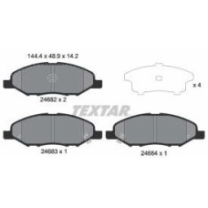 Textar 2468201 Brake Pads for Nissan Micra, Lancer, Bluebird, Note, Tiida & Versa - Front Axle