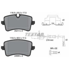 Textar 2521402 Brake Pads for Audi A6 & A7 - Rear Axle