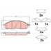 TRW GDB2182 Brake Pads for Nissan Leaf/NP300/Navara/Alaskan/e-NV200/Frontier/Serena/Terra & Dongfeng