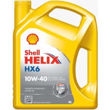 Shell Helix HX6 10W-40 Oil for Gasoline, Diesel and Gas Engines - (4-liters)