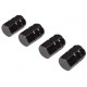 Car Tire Valve Caps (Set of 4) - Black